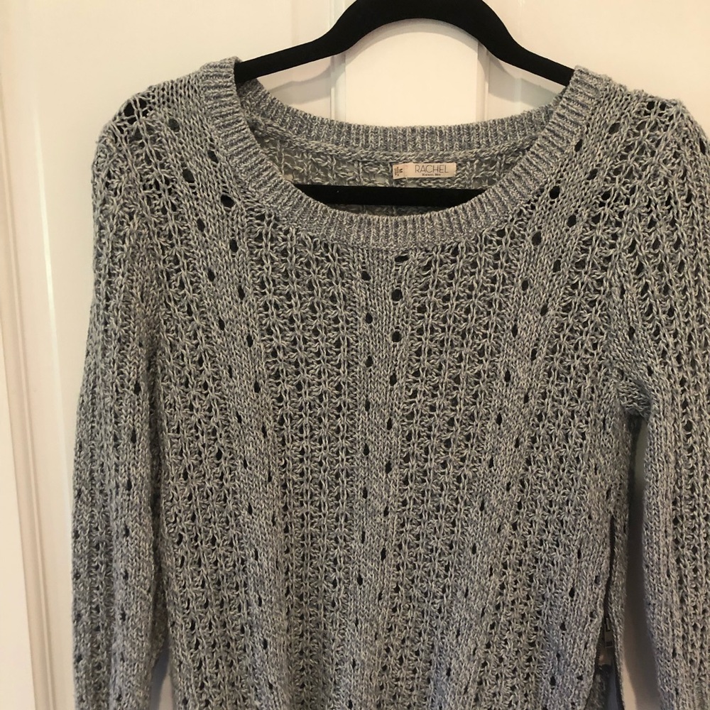 Rachel Roy gray blue button down
